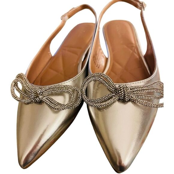 BCBGeneration Kristin Silver Pointed Flat Slingback - Picture 5 of 9